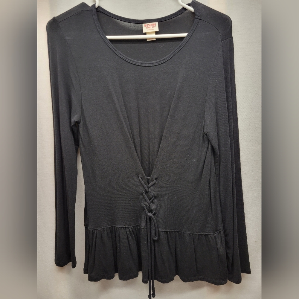 Mossimo Supply Co Black Long Sleeve Top Size Small